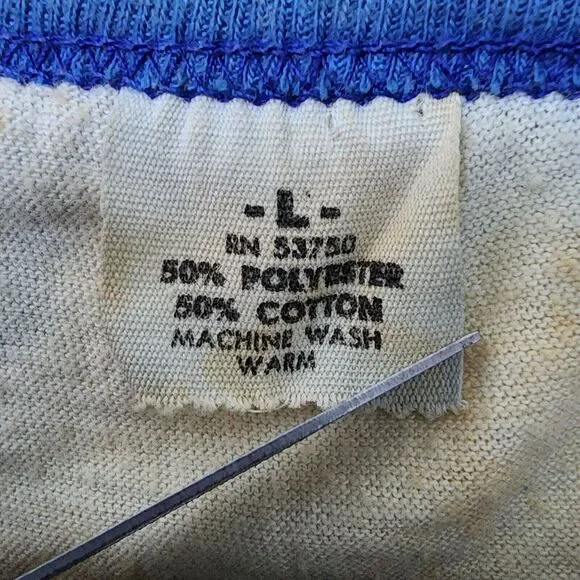 Yes Tourmato 1978 Tour Band Single Stitch Vintage Shirt‎ Blue Sleeves Large L - Picture 9 of 9